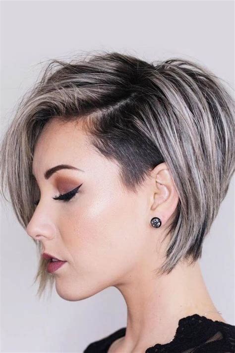 Undercut women bob - 27. Layered Bob for Thick Hair. Lack of volume is a common problem for women over 50, but you may need to tame thick hair too. We recommend trying this layered bob cut, which looks especially good on round-faced ladies. Long curtain bangs keep your beautiful eyes in focus and elegantly shape your face.